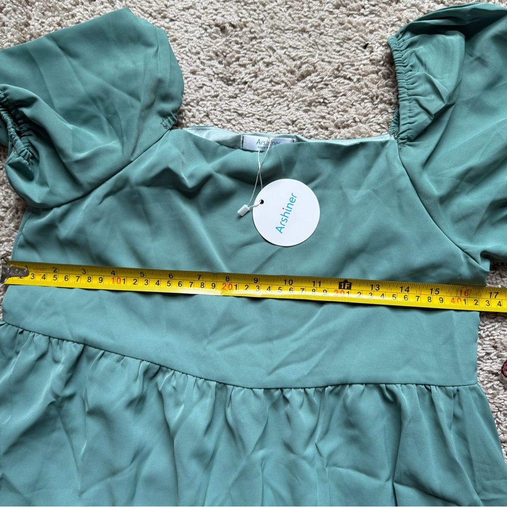 Arshiner Kids Casual Dress - Teal - Picture 7 of 10